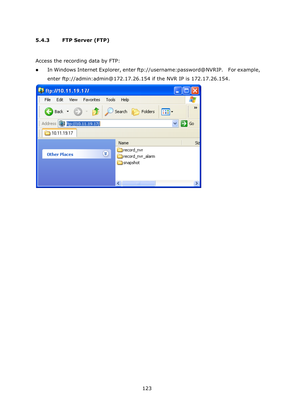 Ftp server (ftp) | QNAP Security VioStor NVR (Version: 4.0.0) User Manual | Page 123 / 242