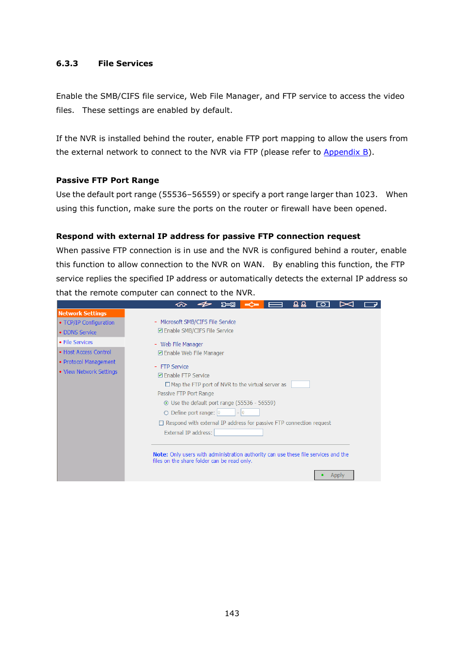 File services | QNAP Security VioStor NVR (Version: 4.0.0) User Manual | Page 143 / 242