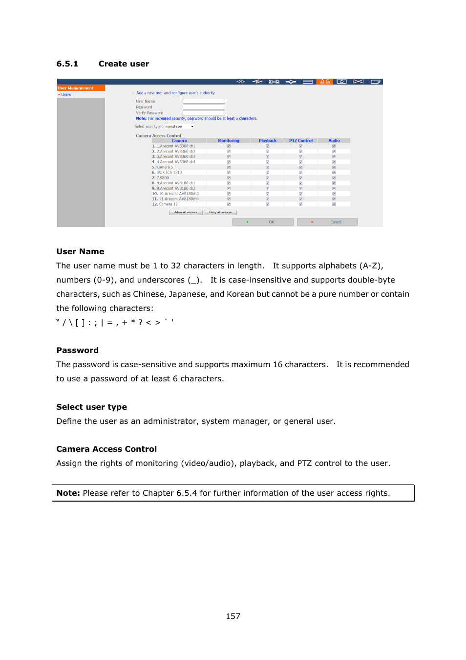 Create user | QNAP Security VioStor NVR (Version: 4.0.0) User Manual | Page 157 / 242