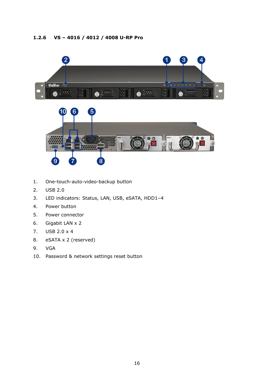 Vs – 4016, 4008 u-rp pro | QNAP Security VioStor NVR (Version: 4.0.0) User Manual | Page 16 / 242