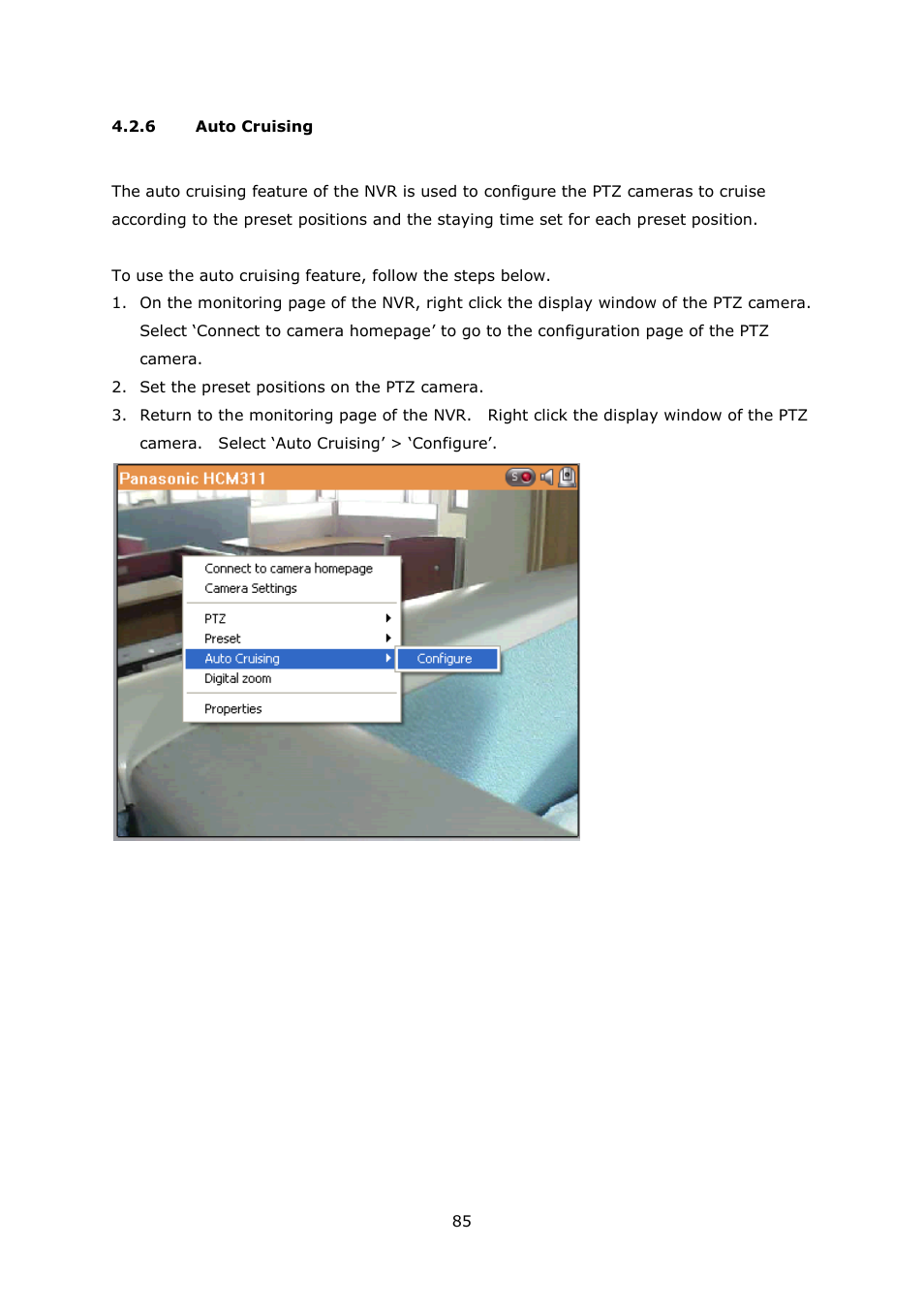 Auto cruising | QNAP Security VioStor NVR (Version: 4.0.0) User Manual | Page 85 / 242