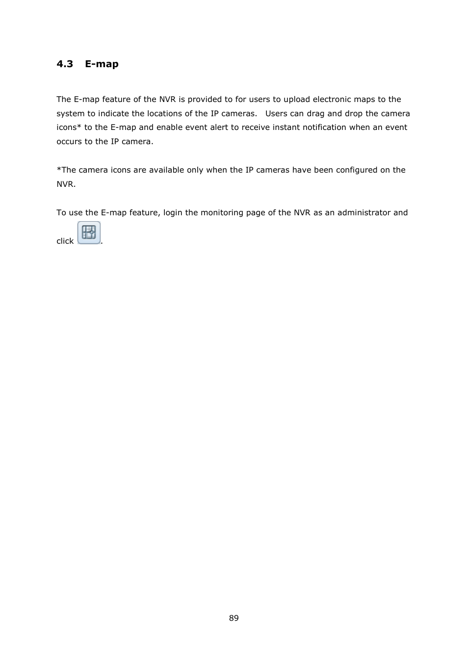 3 e-map | QNAP Security VioStor NVR (Version: 4.0.0) User Manual | Page 89 / 242