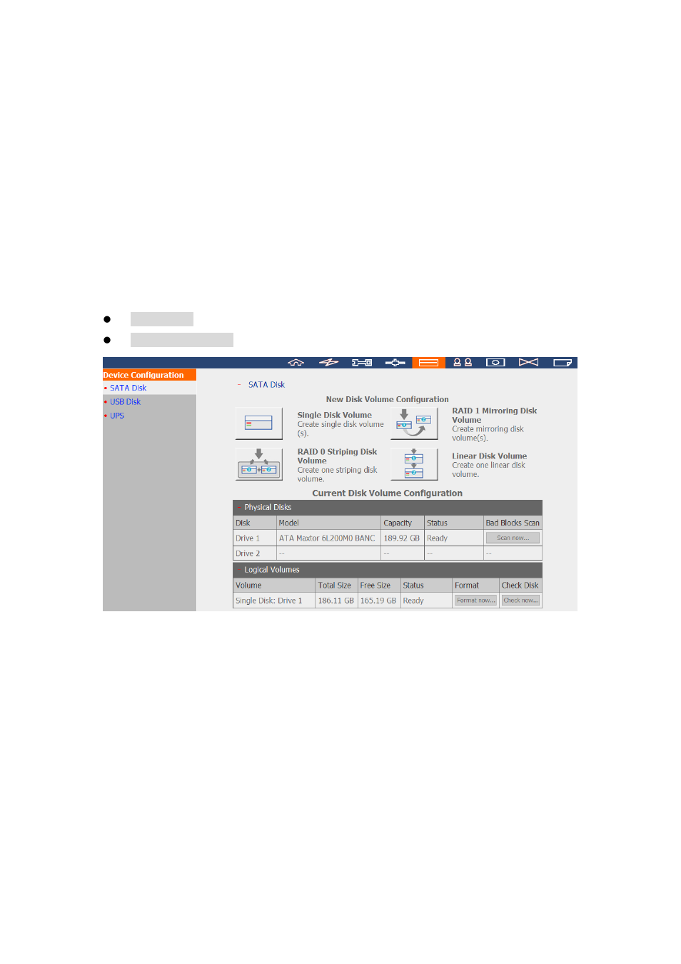 4 device configuration, 1 sata disk, Device configuration | Sata disk | QNAP Security NVR-101 (Version: 2.8.0) User Manual | Page 58 / 101