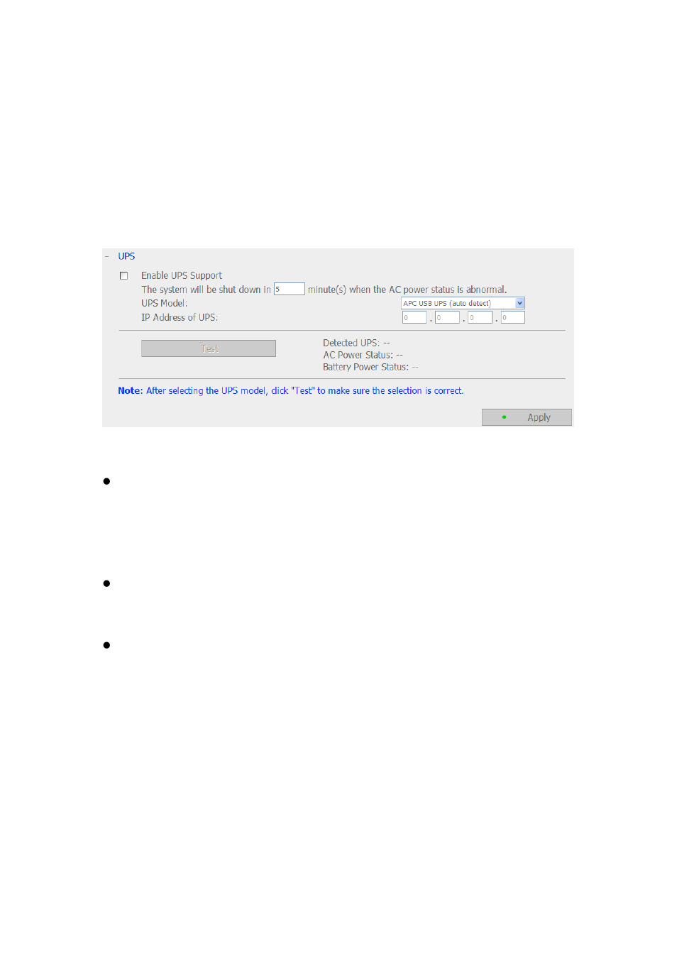 3 ups | QNAP Security NVR-101 (Version: 2.8.0) User Manual | Page 61 / 101
