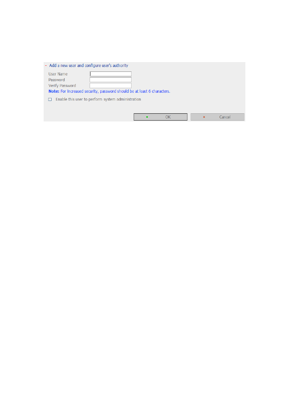 1 create user, Create user | QNAP Security NVR-101 (Version: 2.8.0) User Manual | Page 63 / 101