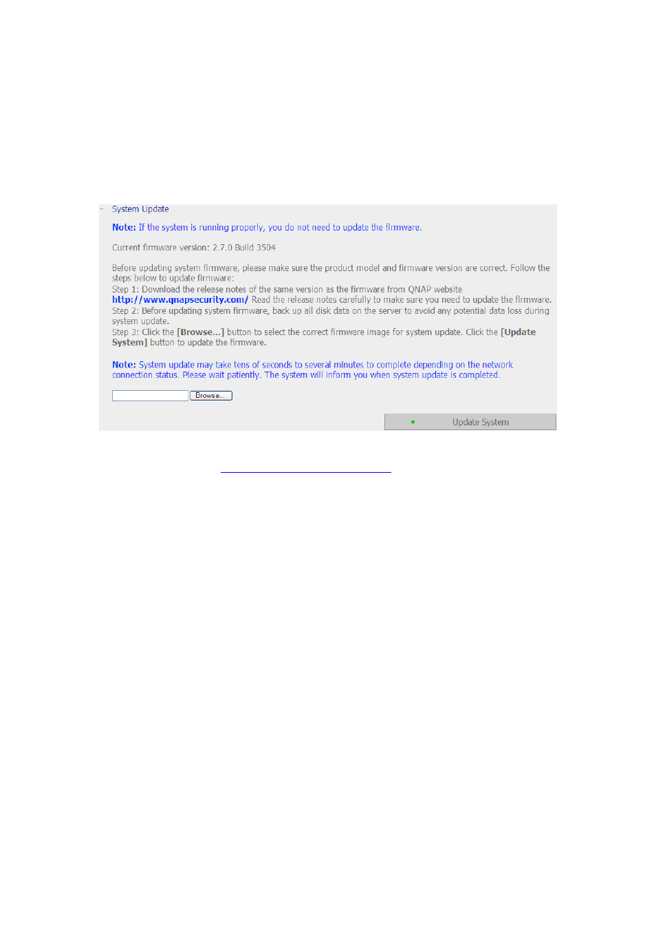 4 system update, System update | QNAP Security NVR-101 (Version: 2.8.0) User Manual | Page 75 / 101