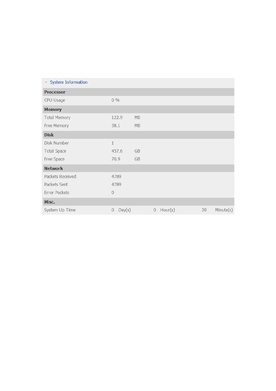 2 system information, System information | QNAP Security NVR-101 (Version: 2.8.0) User Manual | Page 79 / 101