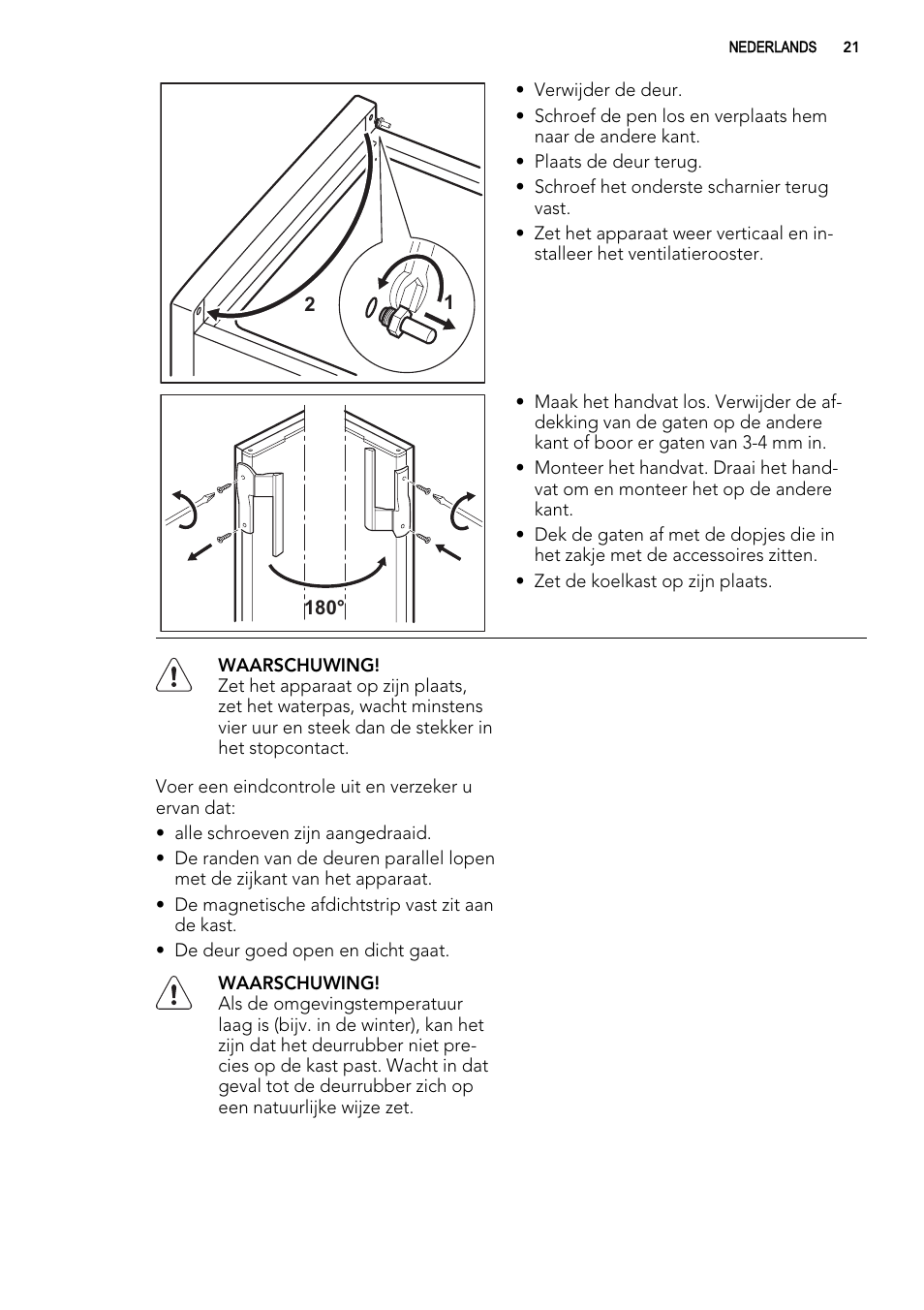 AEG ELECTROLUX A 92700 GNW 0 User Manual | Page 21 / 92