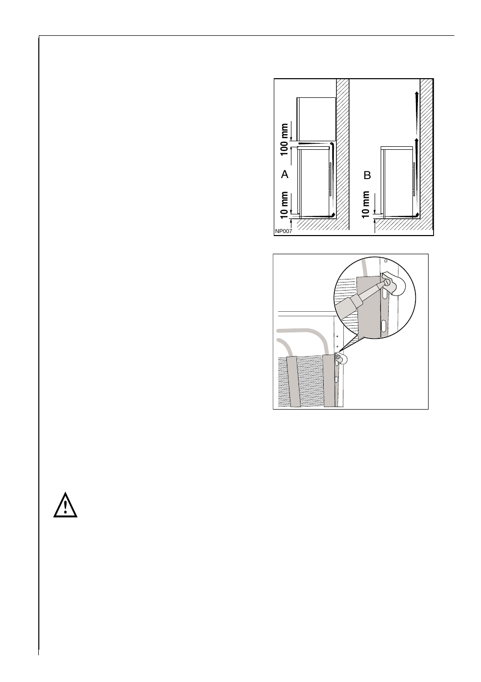Ihr gerät braucht luft, Türanschlag wechseln, Hintere abstandstücke | AEG ELECTROLUX A 75240 GA User Manual | Page 8 / 80