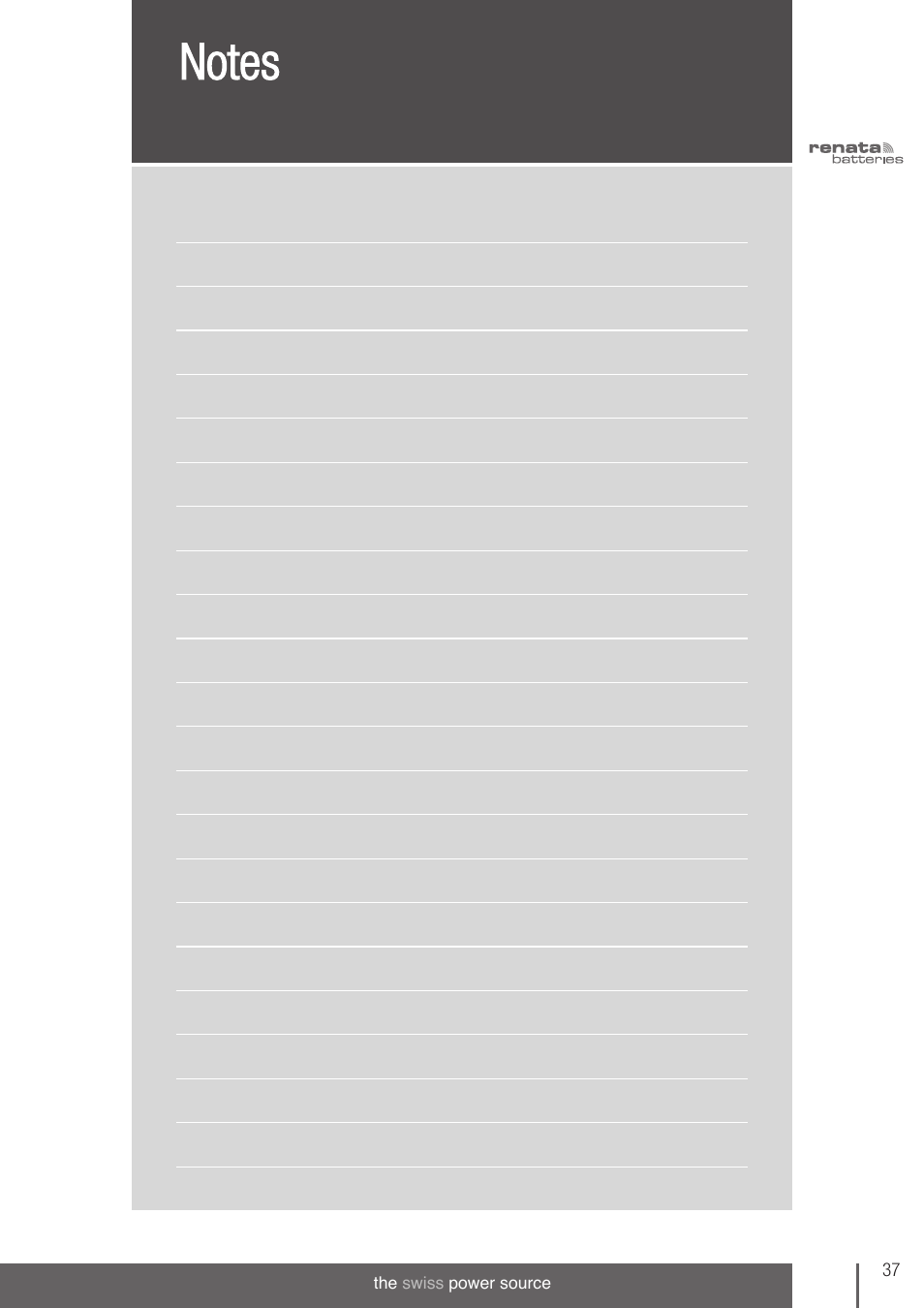 Renata SA 3V Lithium Coin Cells - DESIGNER'S GUIDE User Manual | Page 37 / 70