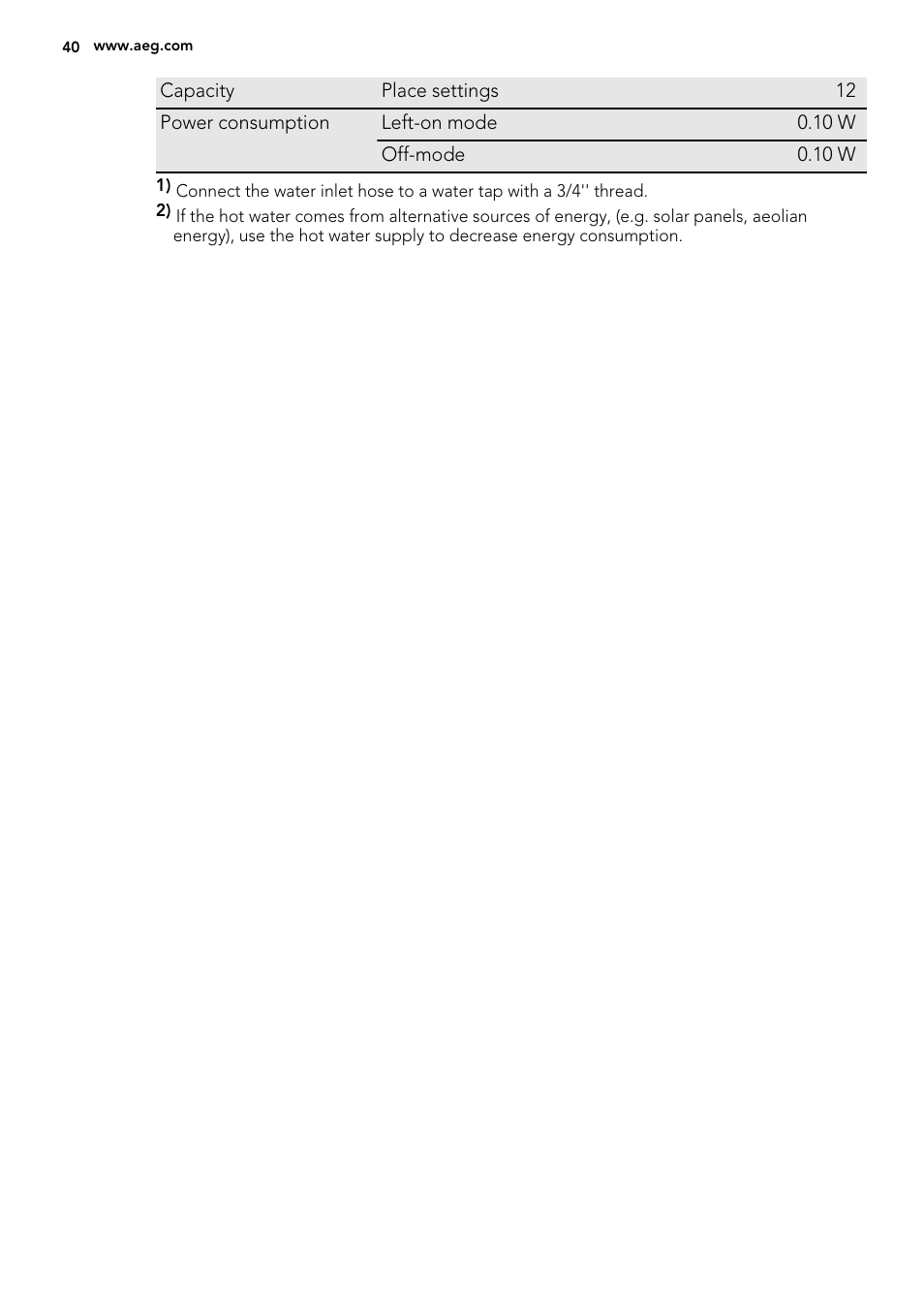 AEG ELECTROLUX F 78029 VI 0 P User Manual | Page 40 / 84