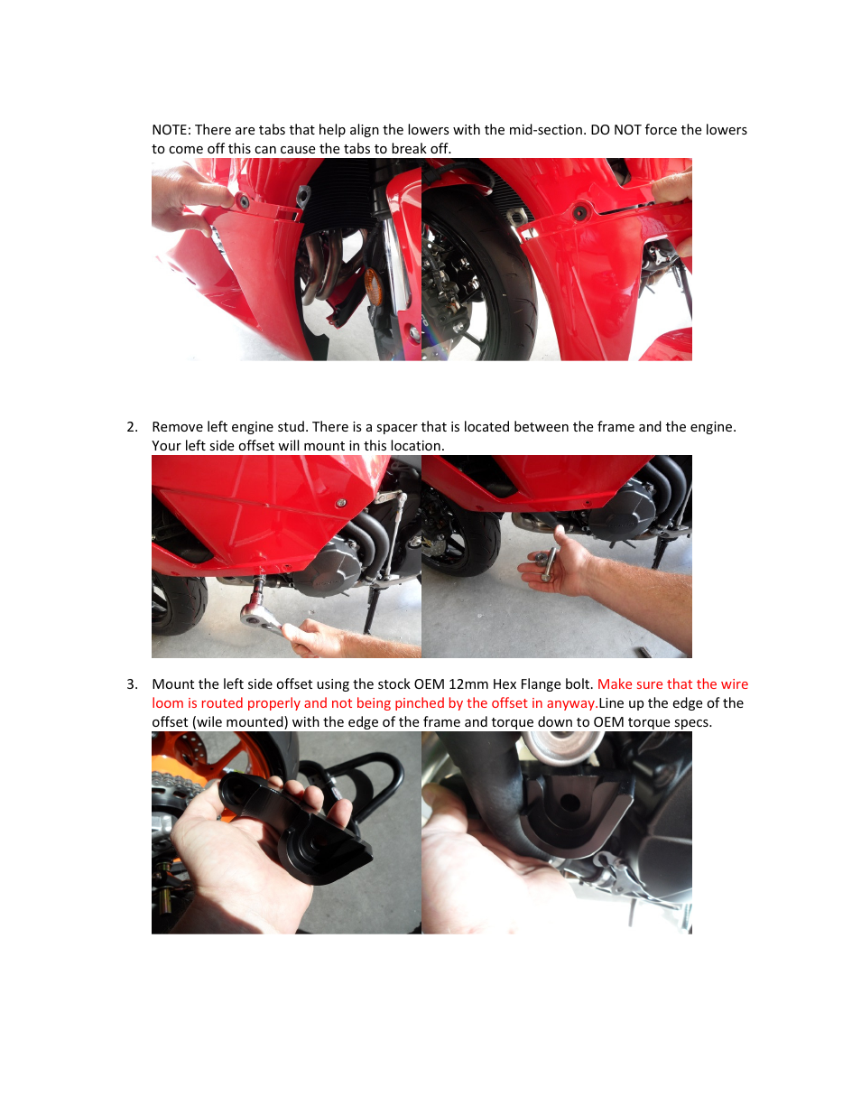 Shogun Motorsports Honda CBR600RR (13-14) NO CUT Frame Slider User Manual | Page 3 / 7