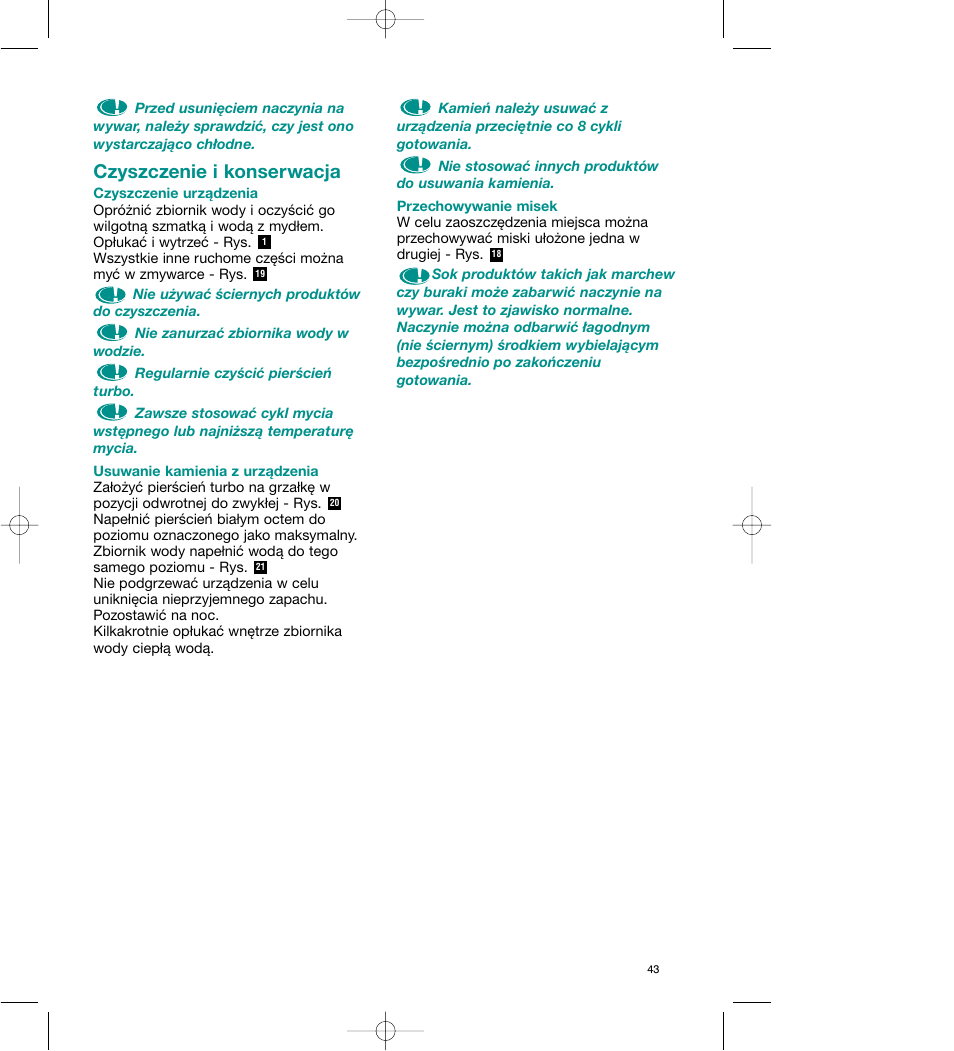 Czyszczenie i konserwacja | Tefal VC 4003 User Manual | Page 44 / 52