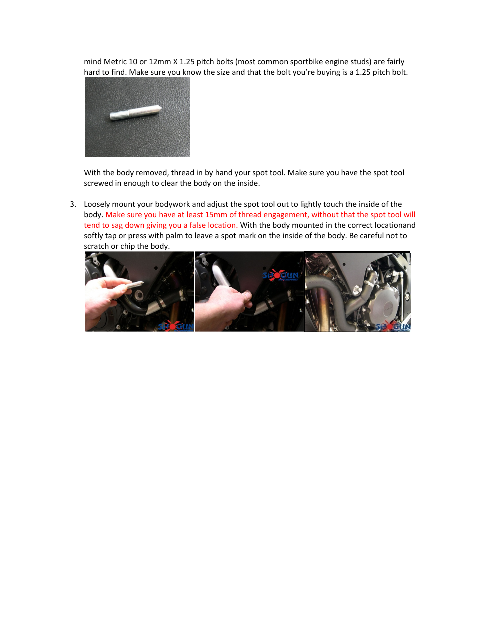 Shogun Motorsports Honda CBR600RR (07-12) Frame Slider User Manual | Page 2 / 7