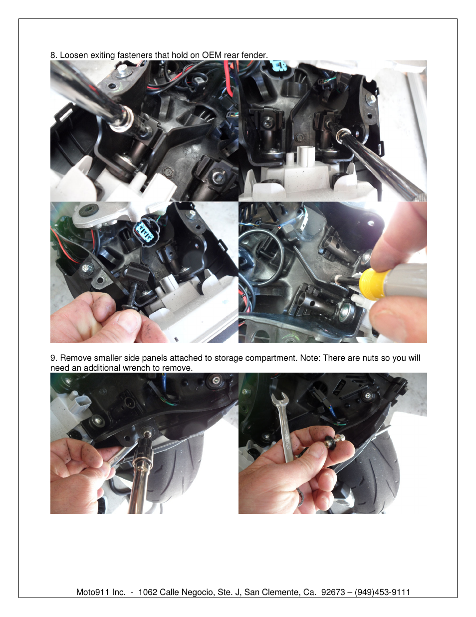 Shogun Motorsports Kawasaki ZX10R (2011) DMP Fender Eliminator Instructions User Manual | Page 6 / 8