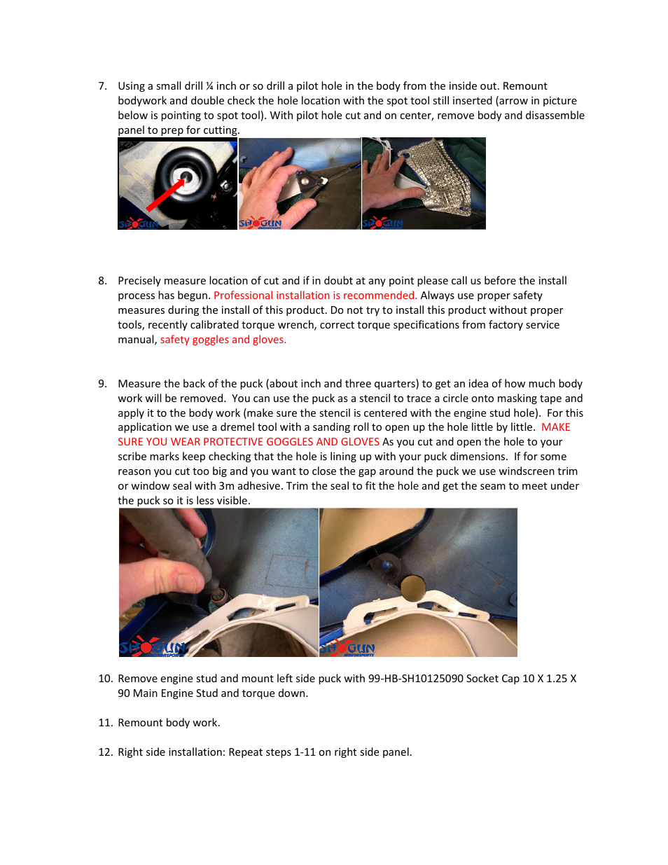 Shogun Motorsports Suzuki GSXR1000 (12-13) Frame Slider User Manual | Page 3 / 4