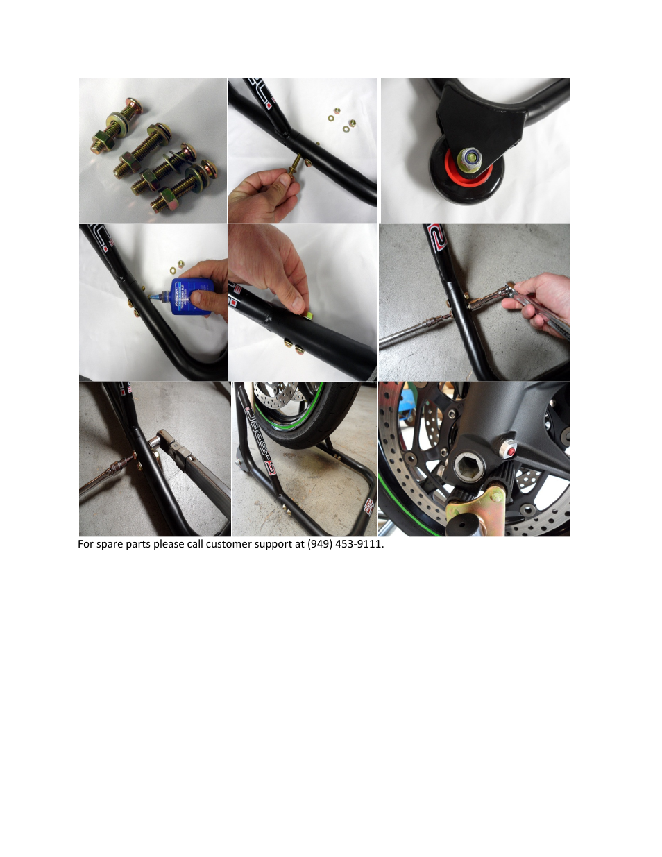Shogun Motorsports DMP S-Spec III Front Fork Stand User Manual | Page 2 / 2