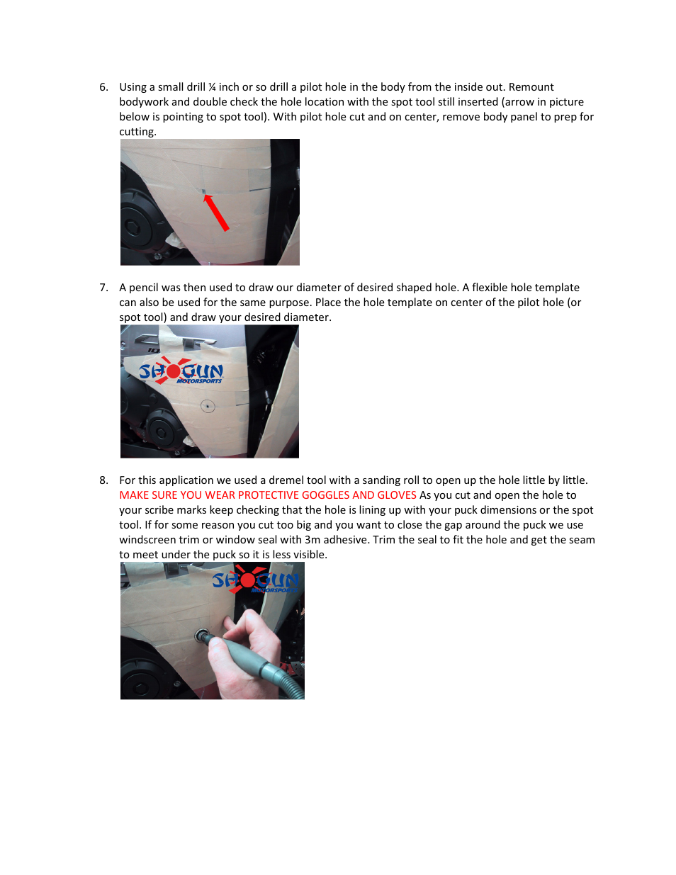 Shogun Motorsports Honda CBR900RR (93-99) Frame Slider User Manual | Page 3 / 4