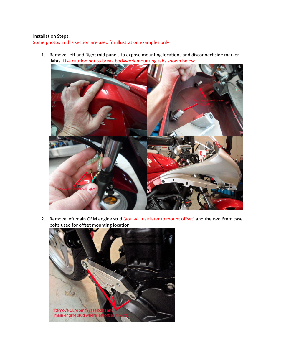 Shogun Motorsports Honda CBR250R (11-12) NO CUT Frame Slider User Manual | Page 2 / 7