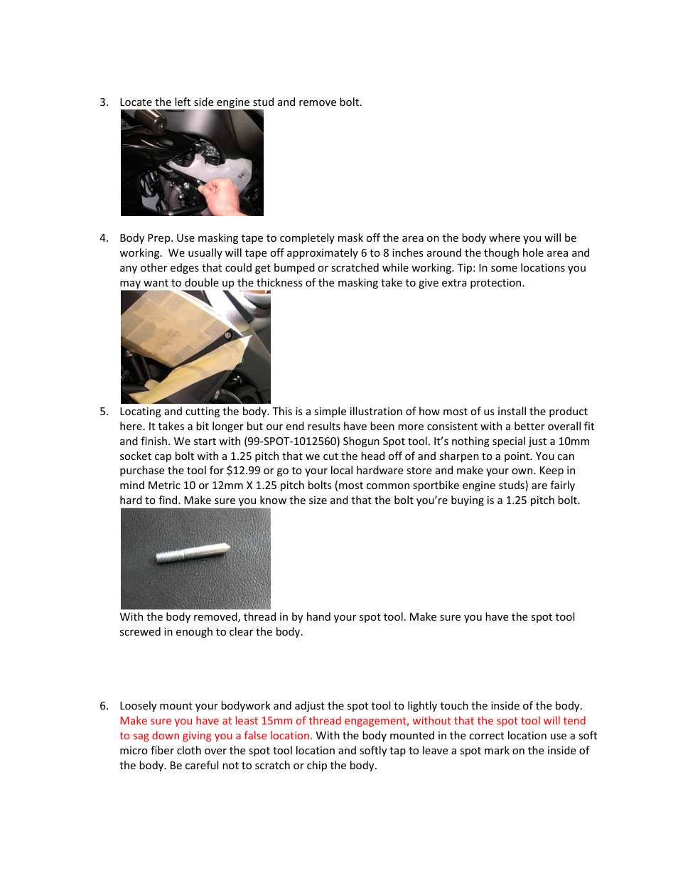 Shogun Motorsports YamahaYZFR6 (06-07) Frame Slider User Manual | Page 2 / 4