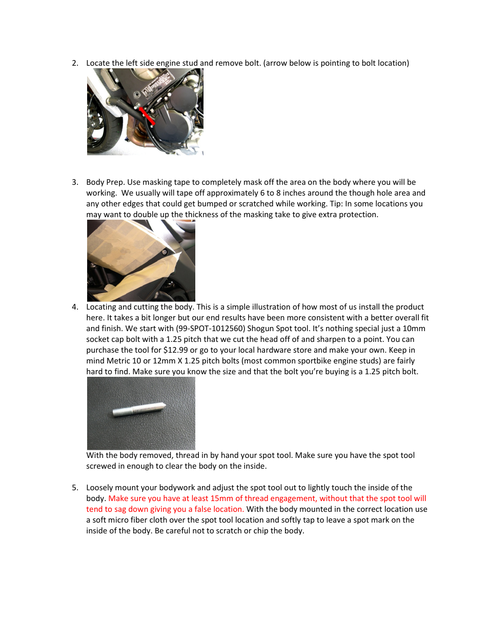 Shogun Motorsports Suzuki GSXR600_750 (11-13) Frame Slider User Manual | Page 2 / 4