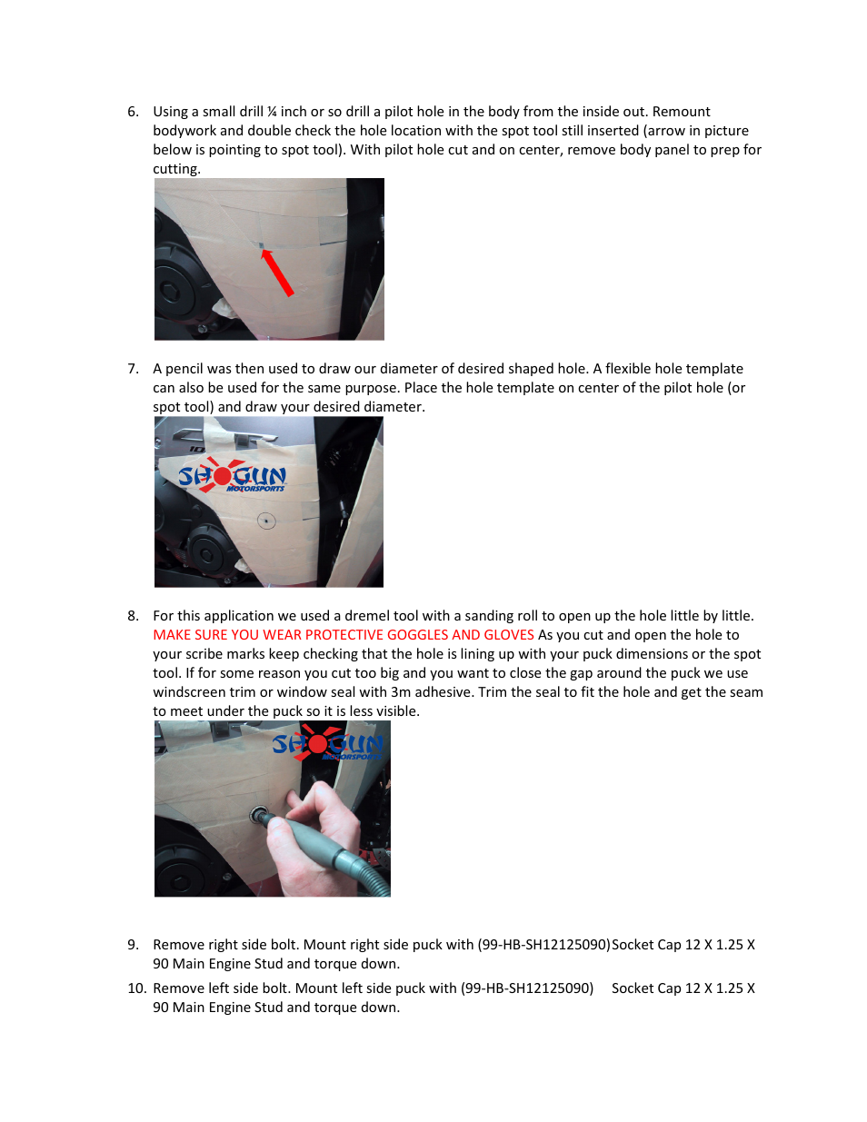 Shogun Motorsports Yamaha R6 (99-02) Frame Slider User Manual | Page 3 / 4