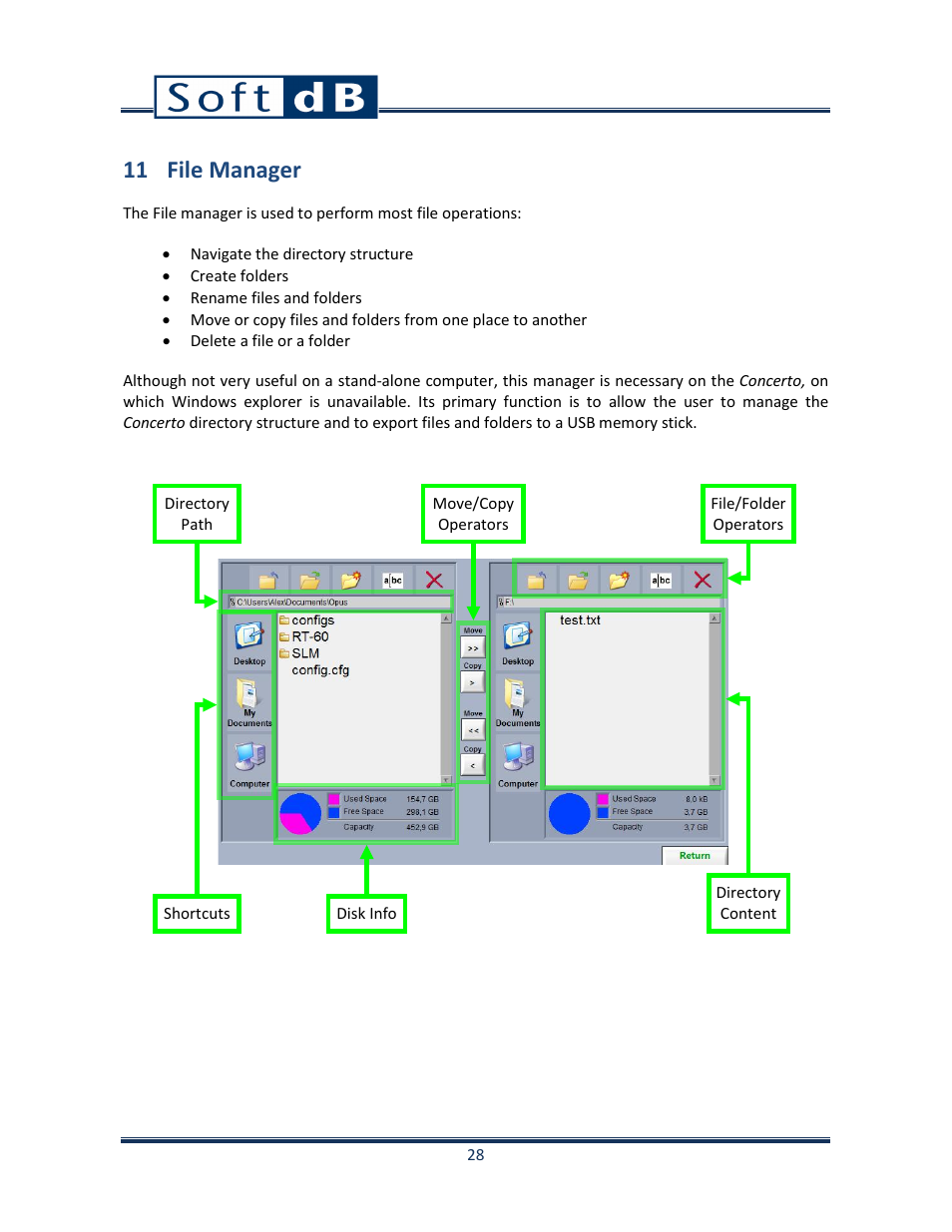 11 file manager | Soft dB Opus Suite Building Acoustics Module Airborne Sound Isolation between Rooms ASTM E 336_ISO 140-4 User Manual | Page 29 / 40