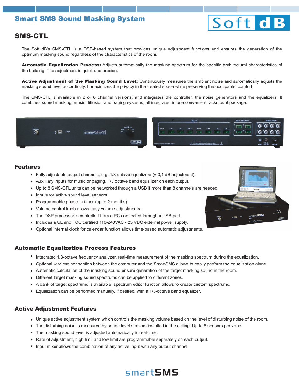 Soft dB SmartSMS-CTL User Manual | 2 pages