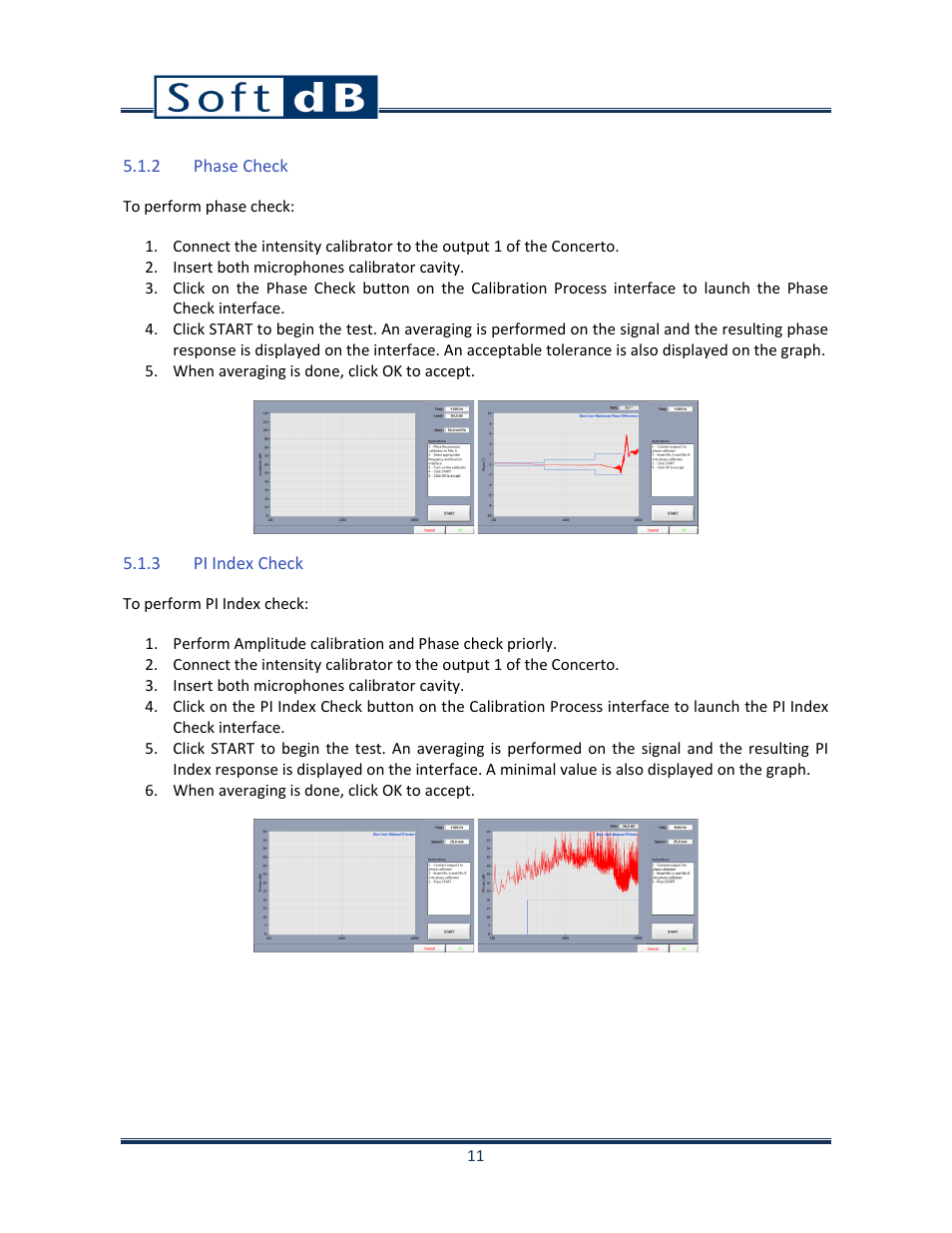 2 phase check, 3 pi index check | Soft dB Opus Suite Intensity Module User Manual | Page 13 / 26