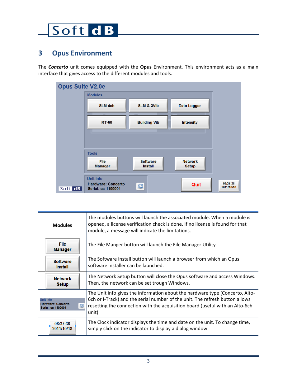 3 opus environment | Soft dB Opus Suite Intensity Module User Manual | Page 5 / 26