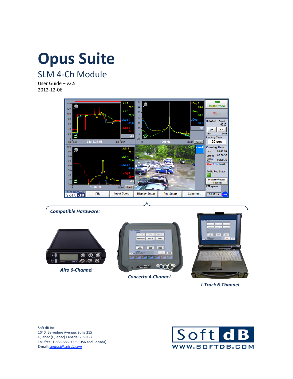 Soft dB Opus Suite SLM 4-Ch Module User Manual | 70 pages