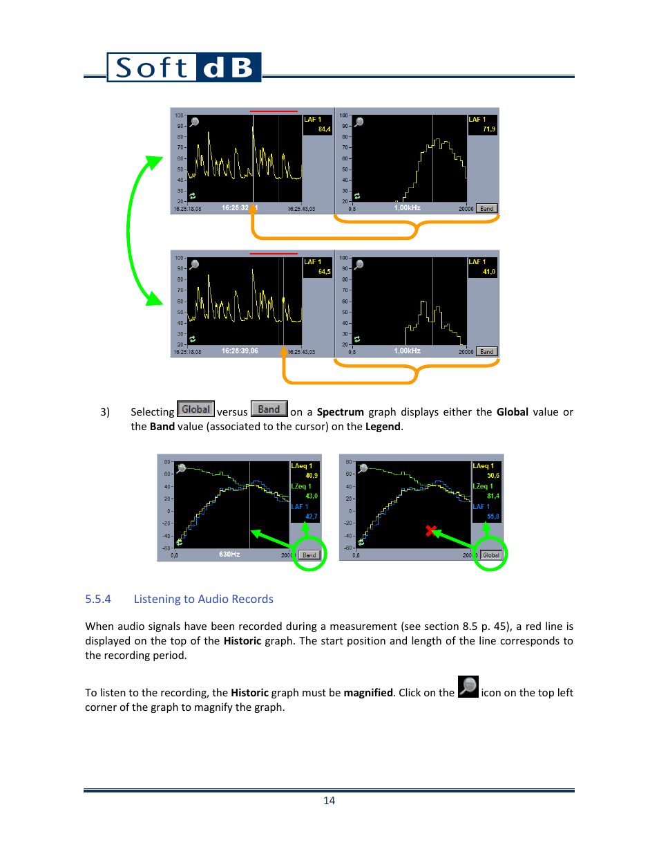 4 listening to audio records | Soft dB Opus Suite SLM 4-Ch Module User Manual | Page 17 / 70