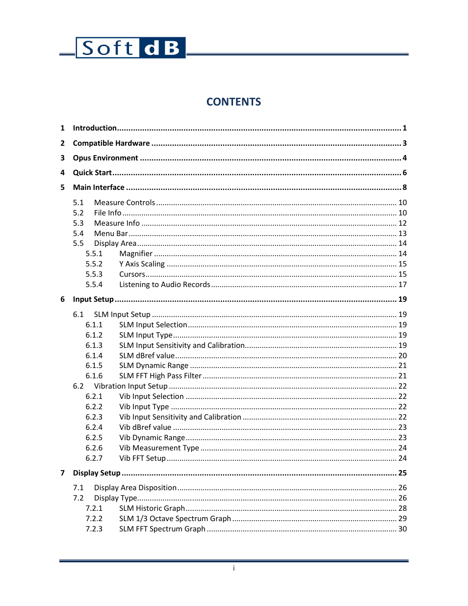 Soft dB Opus Suite SLM & 3Vib Module User Manual | Page 2 / 82