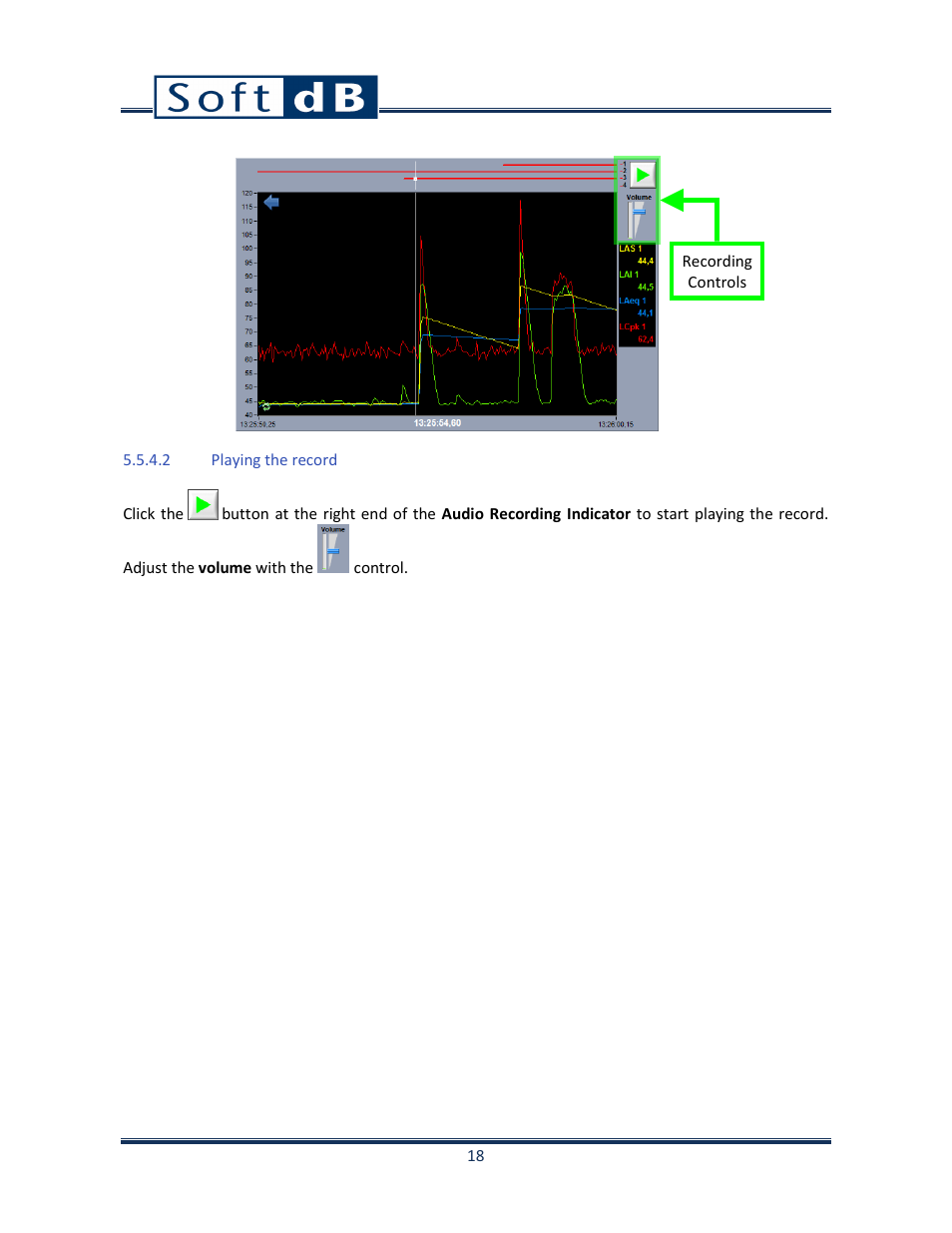 2 playing the record | Soft dB Opus Suite SLM & 3Vib Module User Manual | Page 21 / 82