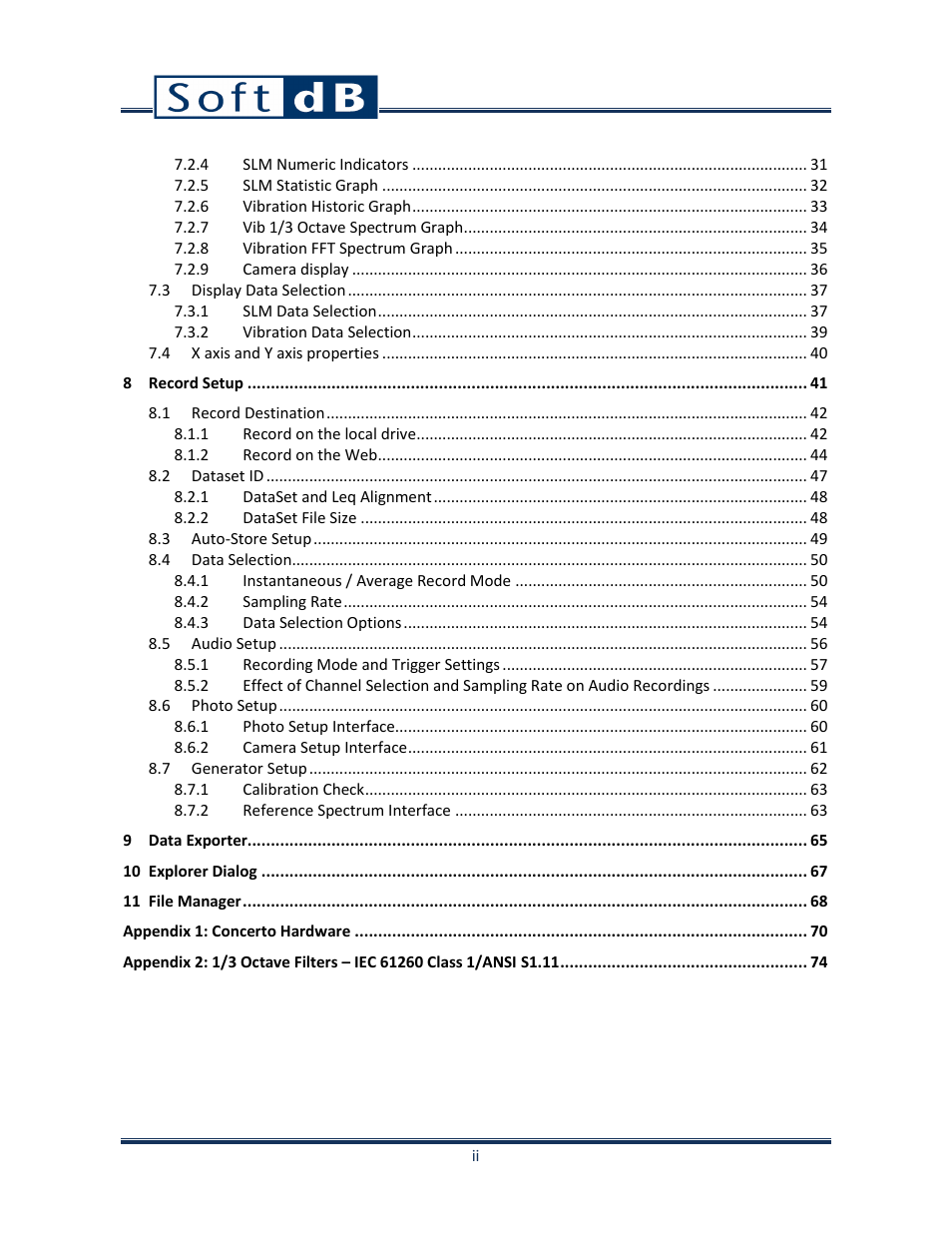 Soft dB Opus Suite SLM & 3Vib Module User Manual | Page 3 / 82