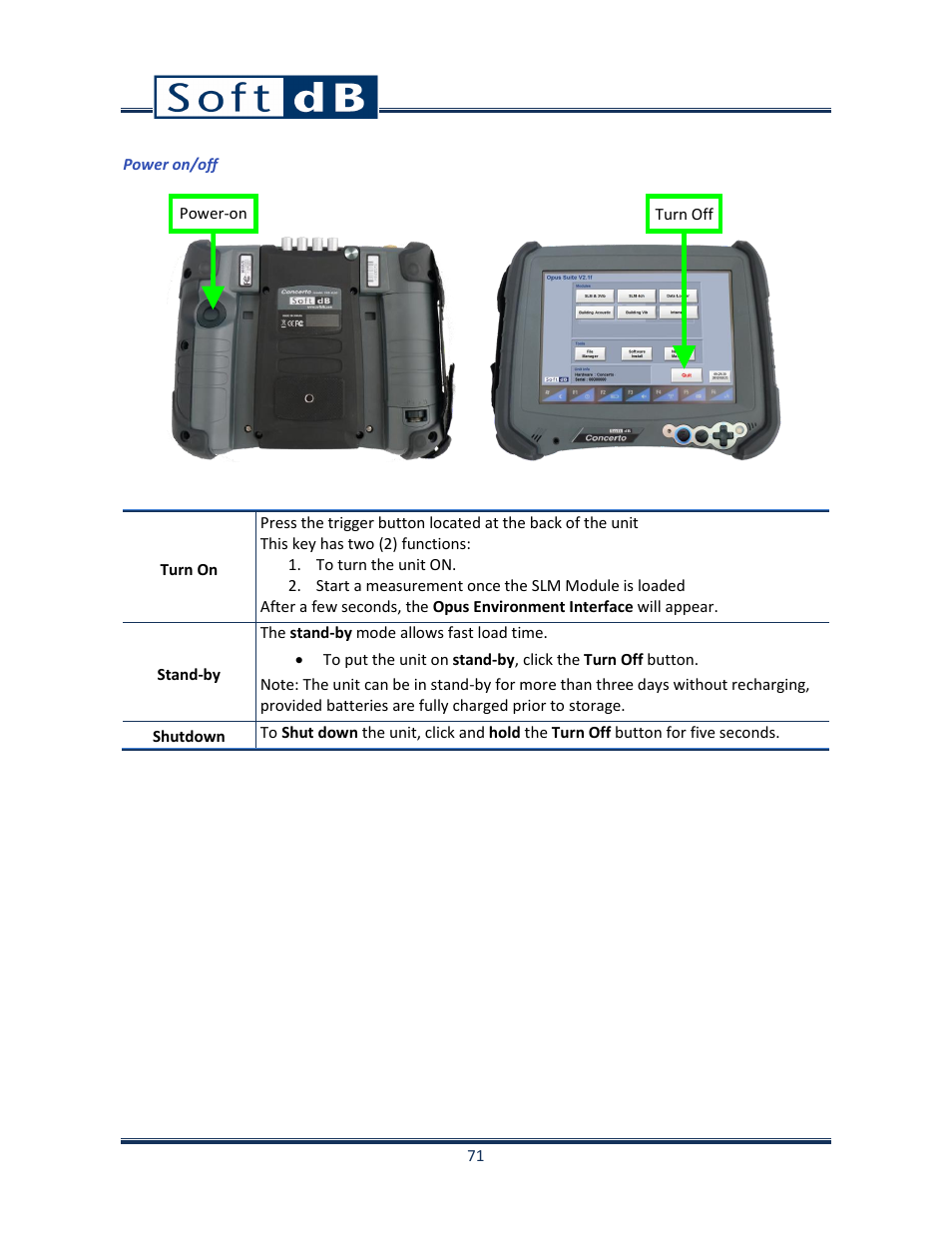 Soft dB Opus Suite SLM & 3Vib Module User Manual | Page 74 / 82