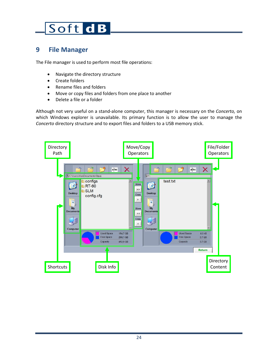 9 file manager | Soft dB Opus Suite Building Acoustics Module Reverberation Time ISO 3382 User Manual | Page 25 / 36