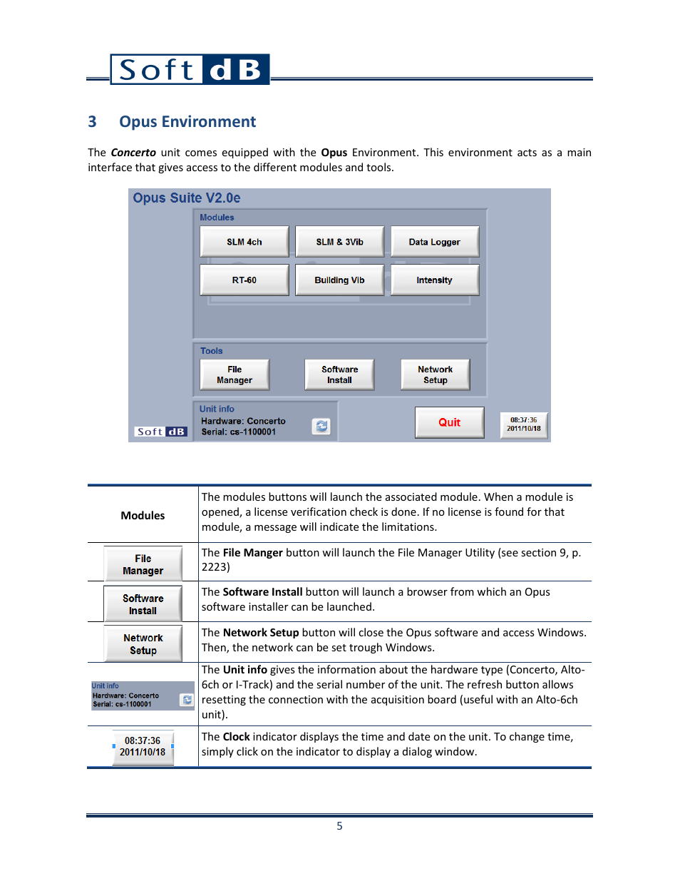 3 opus environment | Soft dB Opus Suite Building Acoustics Module Reverberation Time ISO 3382 User Manual | Page 6 / 36