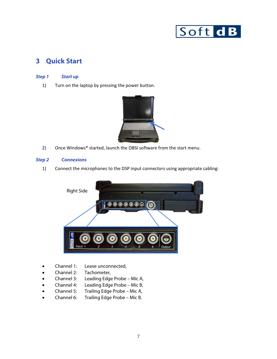 3 quick start | Soft dB OBSI Software User Guide User Manual | Page 11 / 26