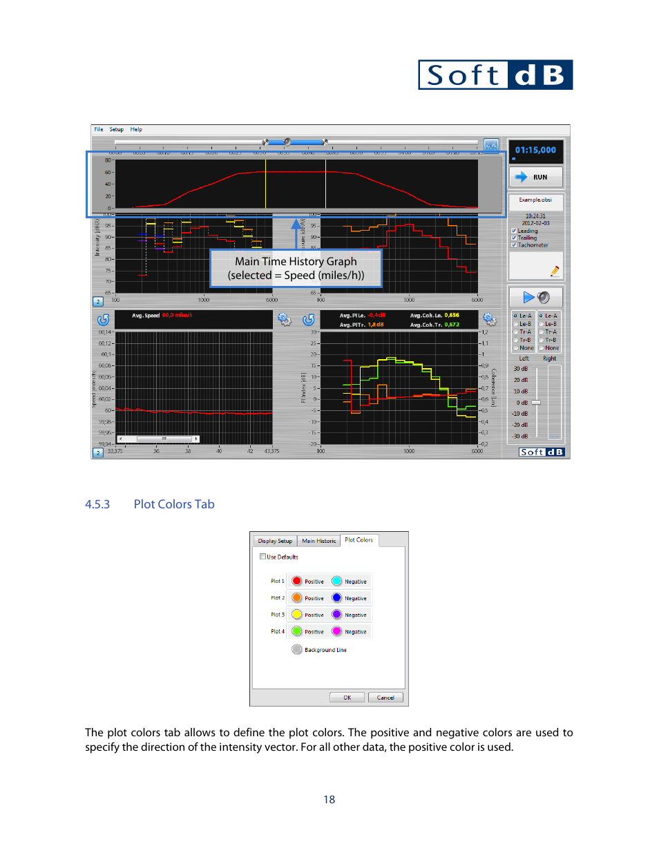 3 plot colors tab | Soft dB OBSI Software User Guide User Manual | Page 22 / 26