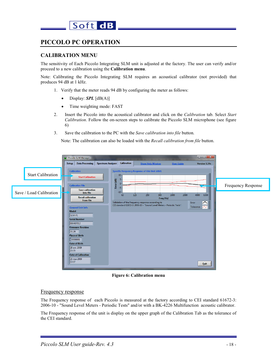 Piccolo pc operation | Soft dB Piccolo User guide User Manual | Page 19 / 21