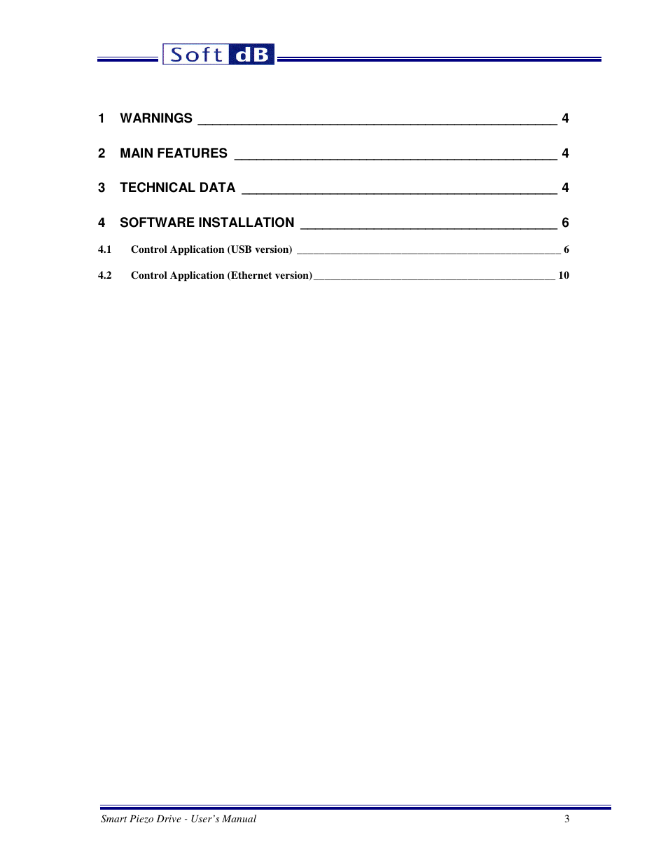 Soft dB Smart Piezo Drive User Guide User Manual | Page 3 / 11