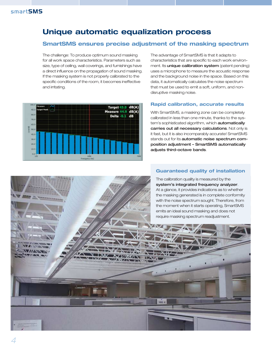 Unique automatic equalization process | Soft dB SmartSMS brochure User Manual | Page 4 / 8