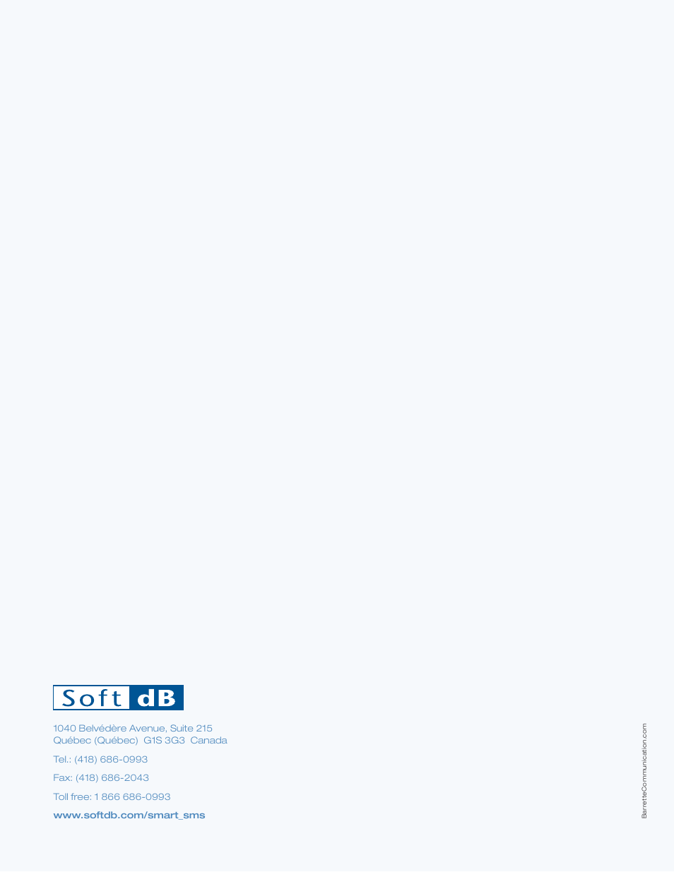 Soft dB SmartSMS brochure User Manual | Page 8 / 8