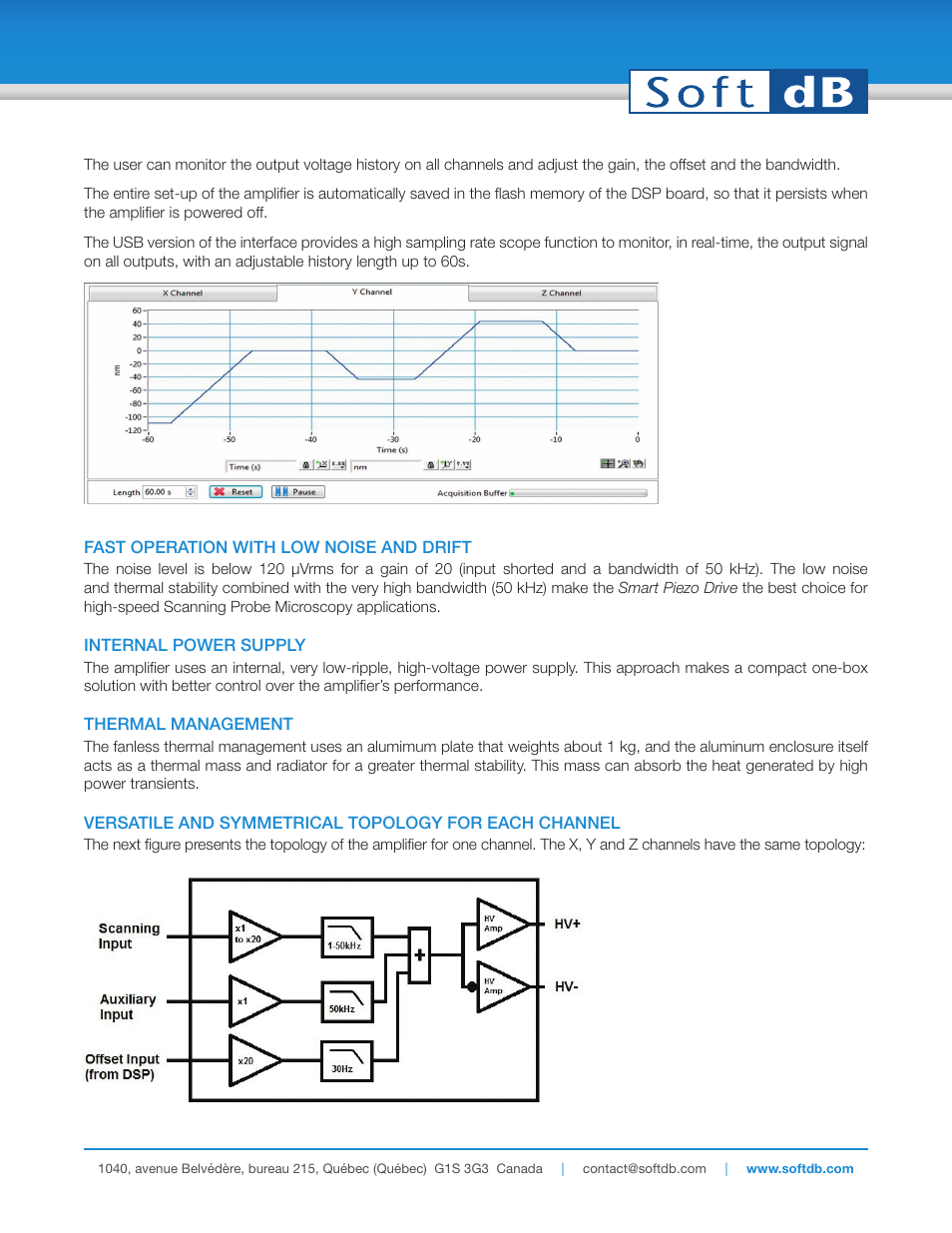 Soft dB Mk3-HV1 Smart Piezo Drive Spec sheet User Manual | Page 2 / 3