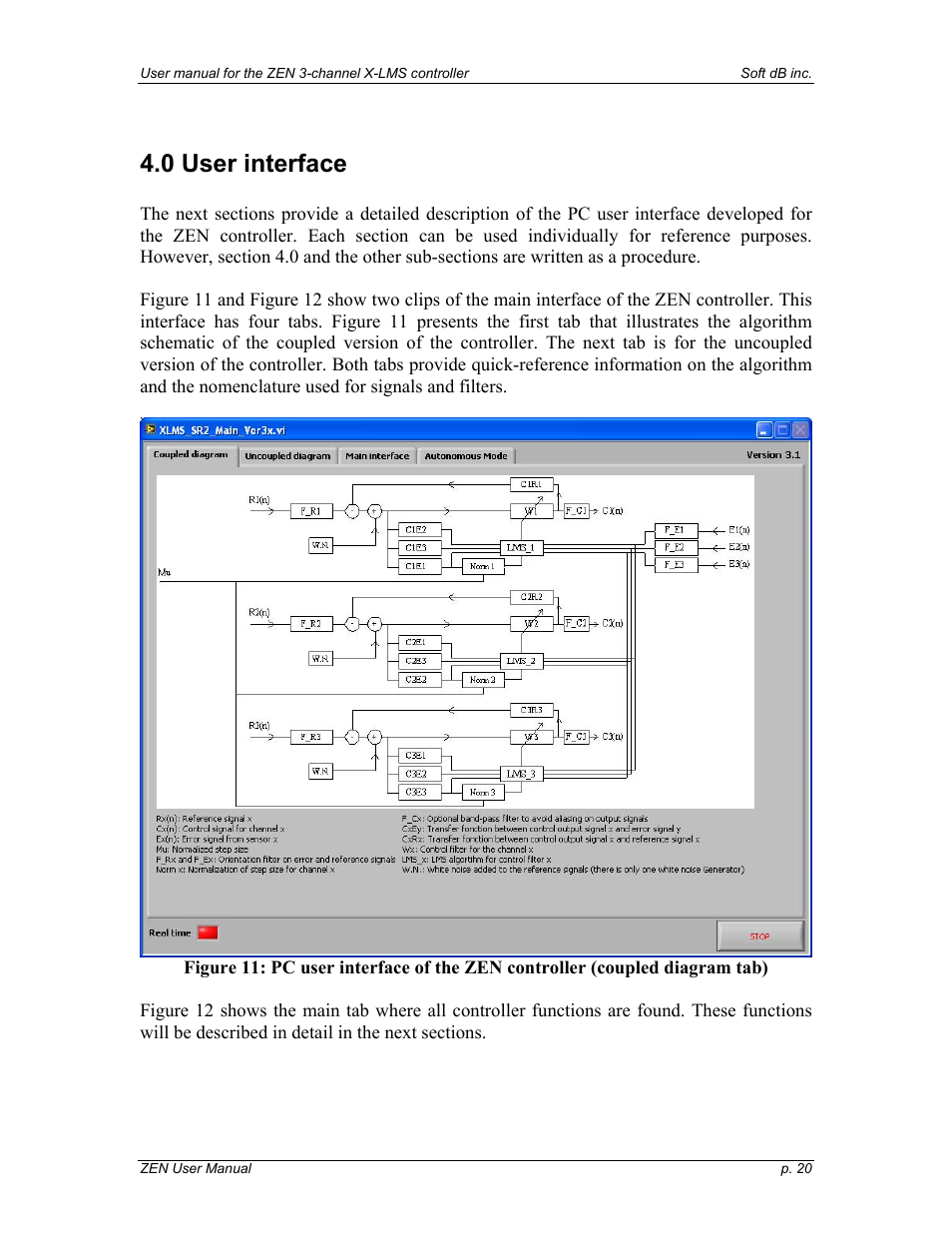 0 user interface | Soft dB Zen-Ten User guide User Manual | Page 20 / 35