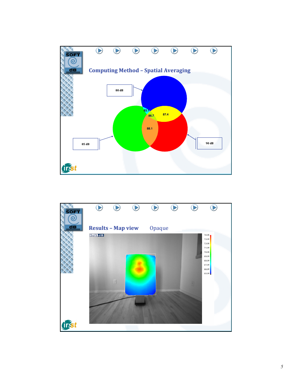 Computing method – spatial averaging, Results – map view background points global opaque | Soft dB Sound Intensity Mapping User Manual | Page 5 / 7