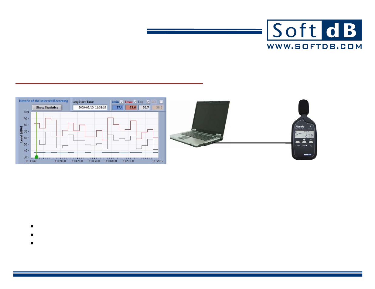 Piccolo slm, Configure and retrieve data | Soft dB Piccolo Quick User guide User Manual | Page 2 / 2
