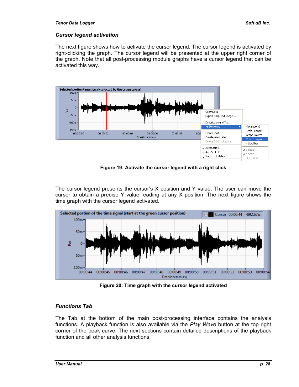 Soft dB Tenor 24bits Data User Guide User Manual | Page 28 / 59