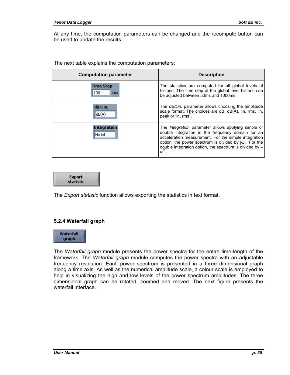 4 waterfall graph | Soft dB Tenor 24bits Data User Guide User Manual | Page 35 / 59